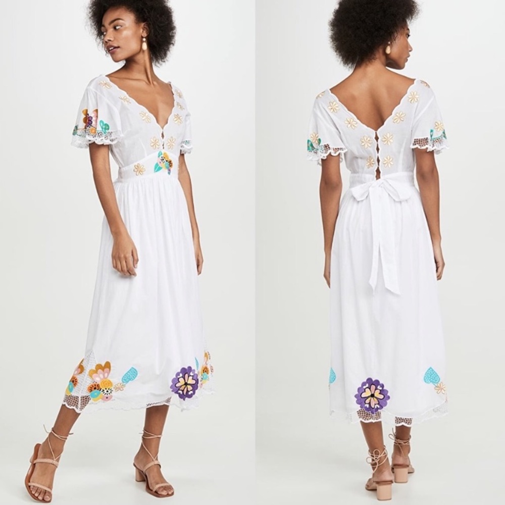 Celia B Bali White Lace Maxi Dress